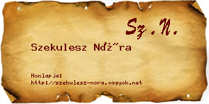 Szekulesz Nóra névjegykártya